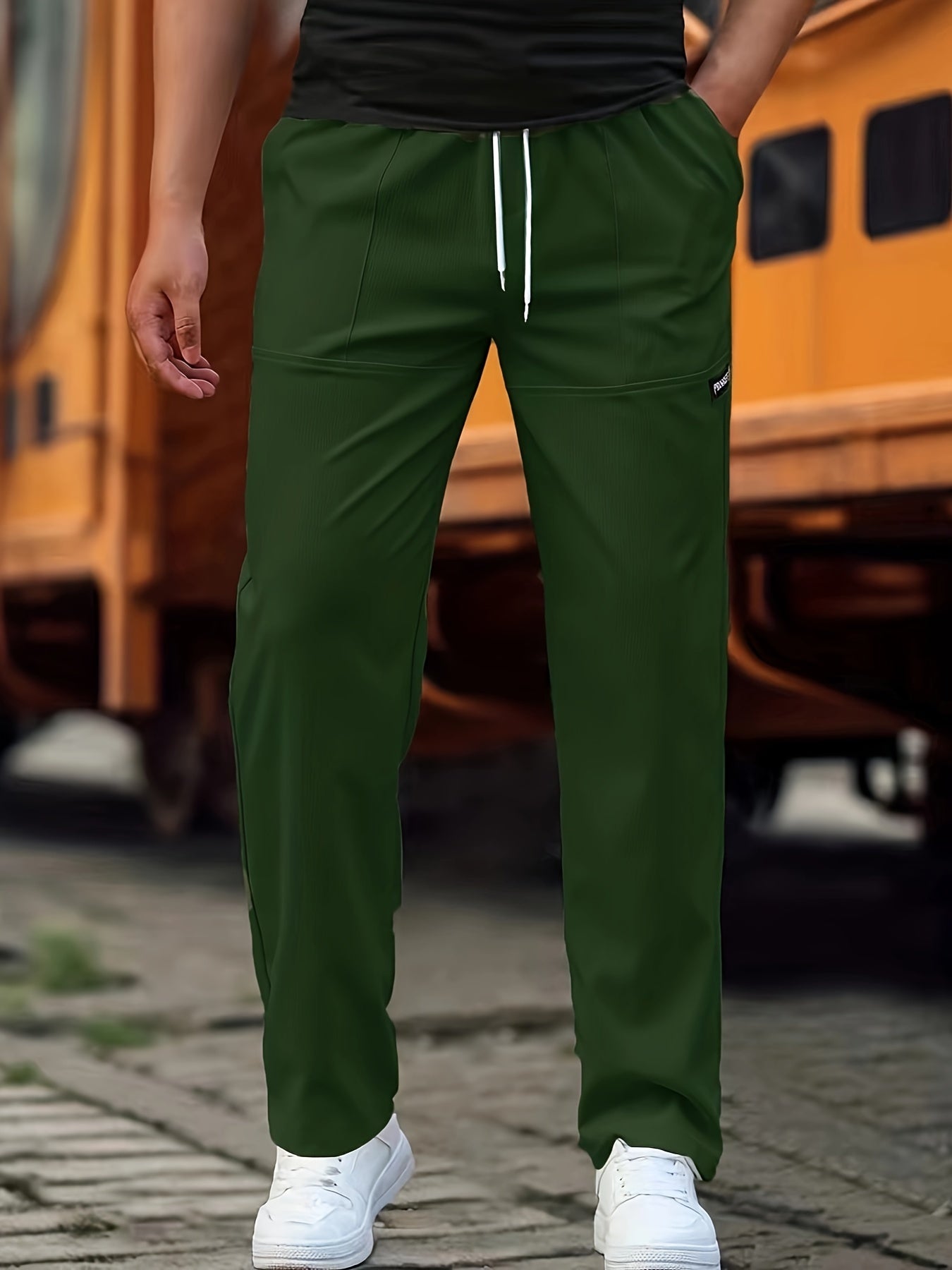 WW | Stilvolle Kordelzug Athletische Hosen Mit Taschen Für Herren