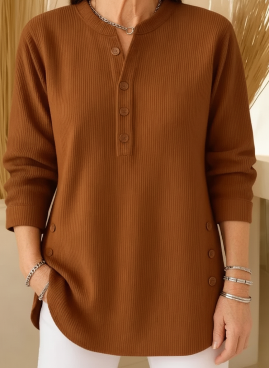 WW | Cozy Pullover with Chic Button Detail
