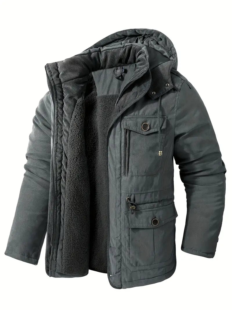 WW | HerrenWinterjacke mit Kapuze und Taschen