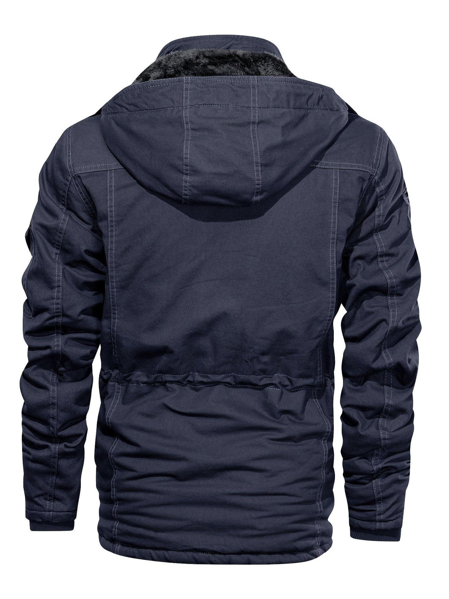 WW | Warm Fleece Hooded Cargo Outdoor Jacket For Men - Perfect For Outdoor Activities