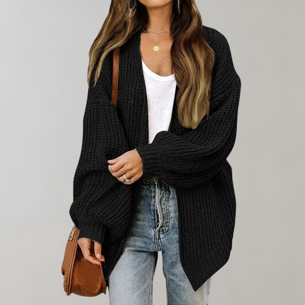 WW | Gemütliche Strickjacke mit Bischofsärmeln