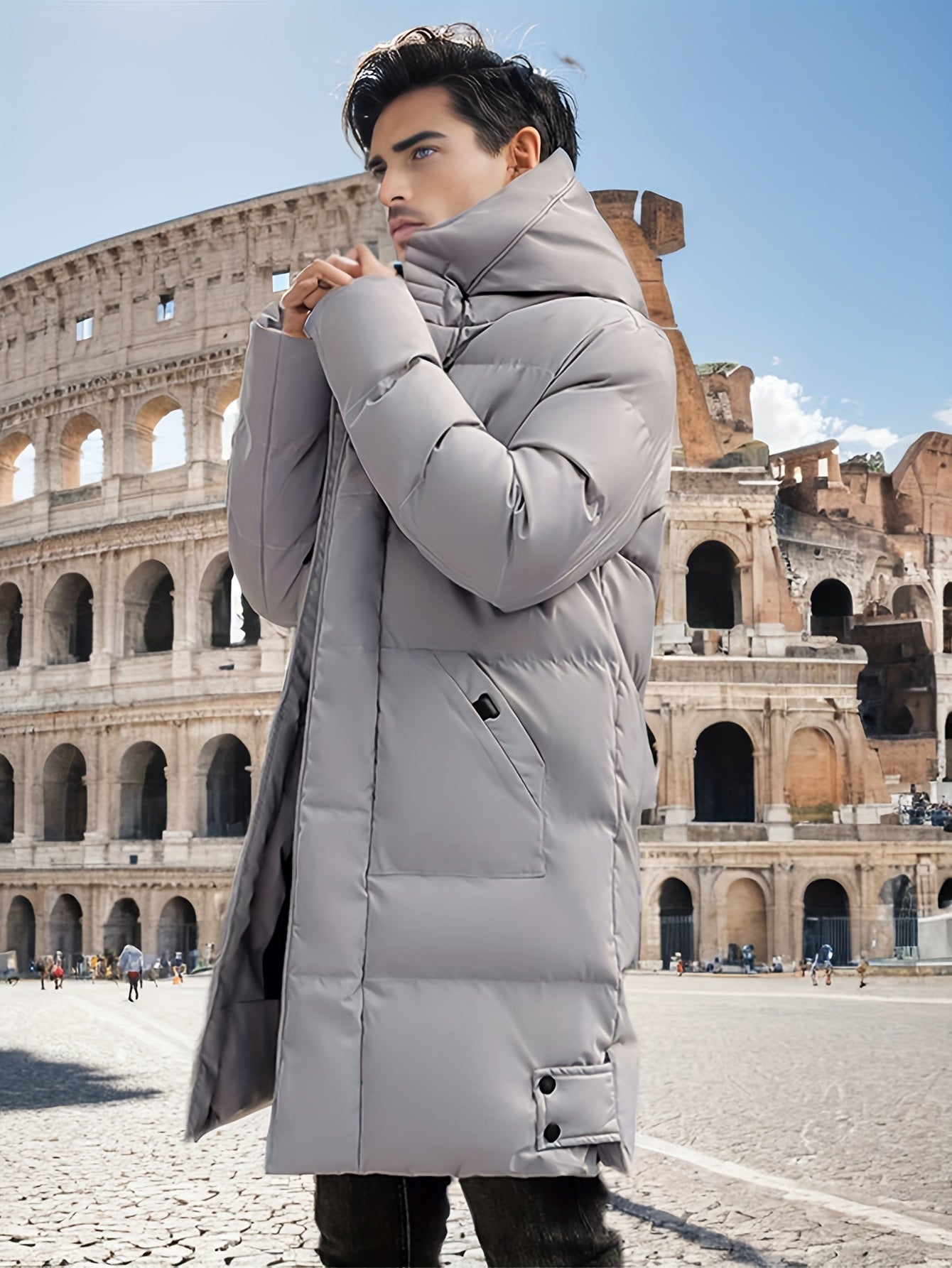 WW | Men's Hooded Zip Padded Winter Jacket - Perfect for Outdoor Activities