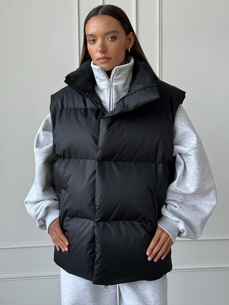 WW | Gilet with high collar