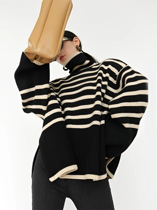 WW | Oversize-Rollkragenpullover aus Baumwoll für Damen - Perfekt für Freizeit-Tage