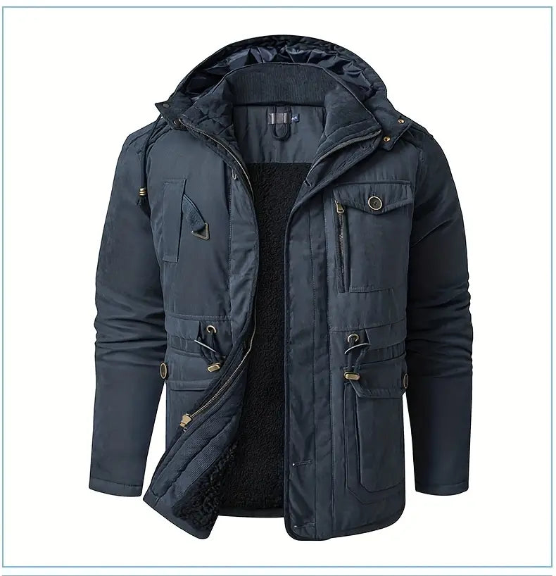 WW | HerrenWinterjacke mit Kapuze und Taschen