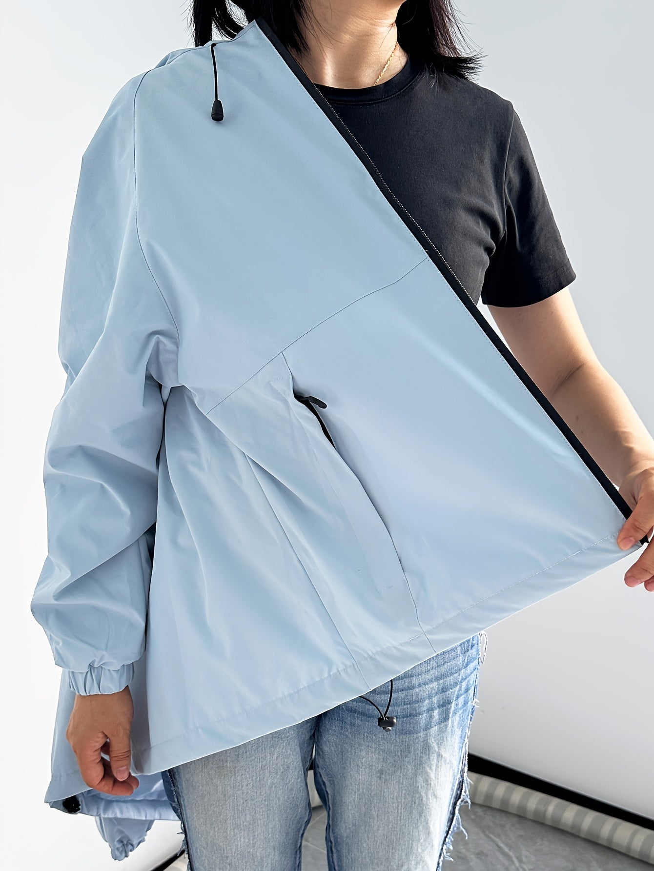 WW | Elegante Regenjacke für Frauen, wasserdicht und winddicht
