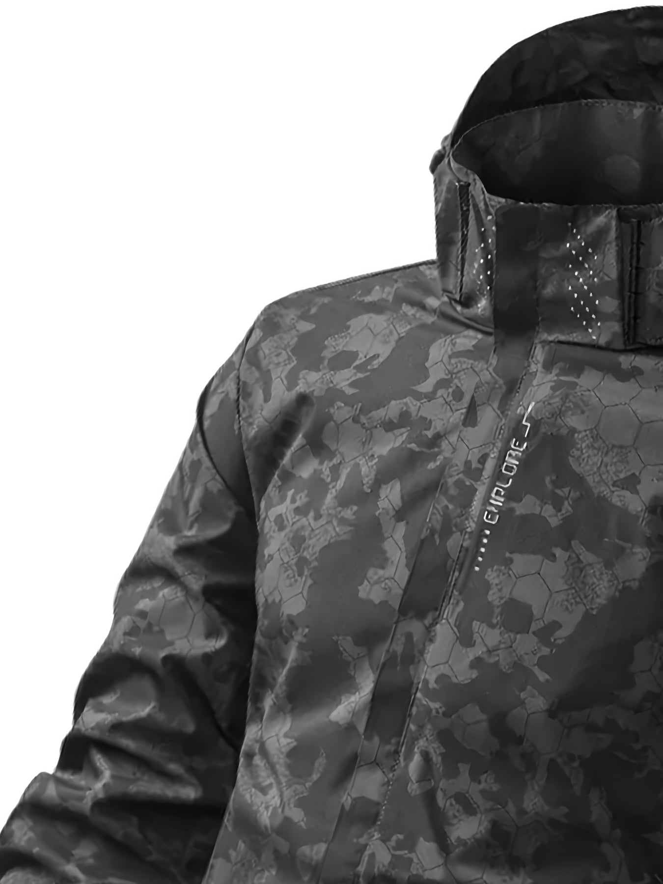 WW | Camouflage Pattern Hooded Windbreaker Outdoor Jacket for Spring for Men - Perfect for Outdoor Activities in Spring