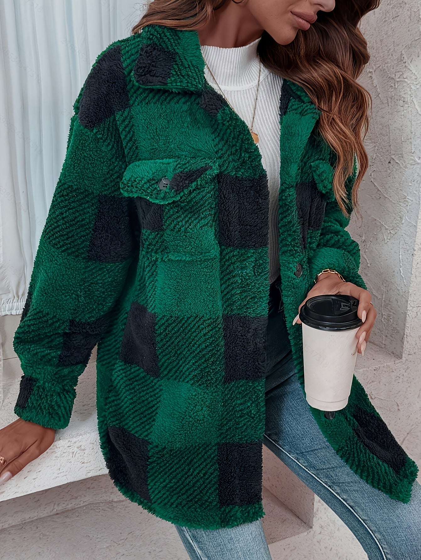 WW | Plaid jacket with a soft texture
