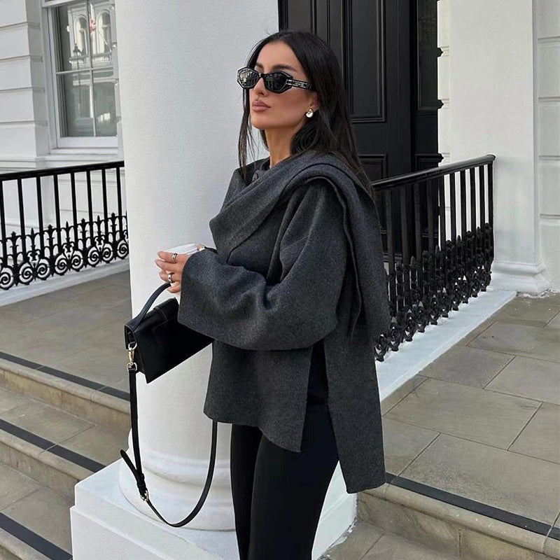 WW | Poncho with Asymmetric Cape