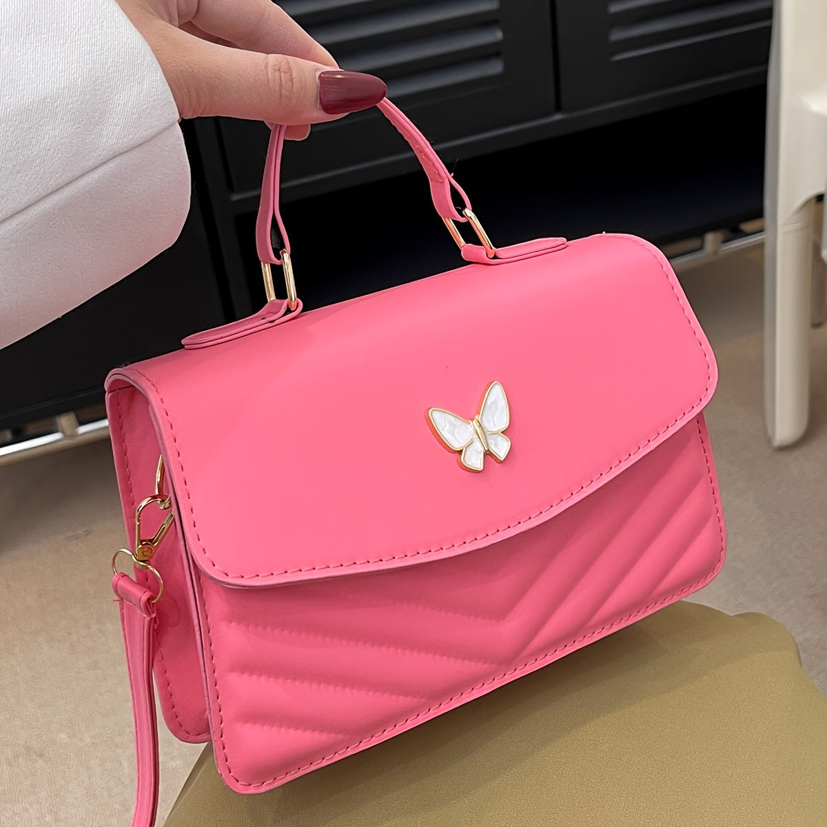WW | Fashionable Solid Color Shoulder Bag and Crossbody Bag
