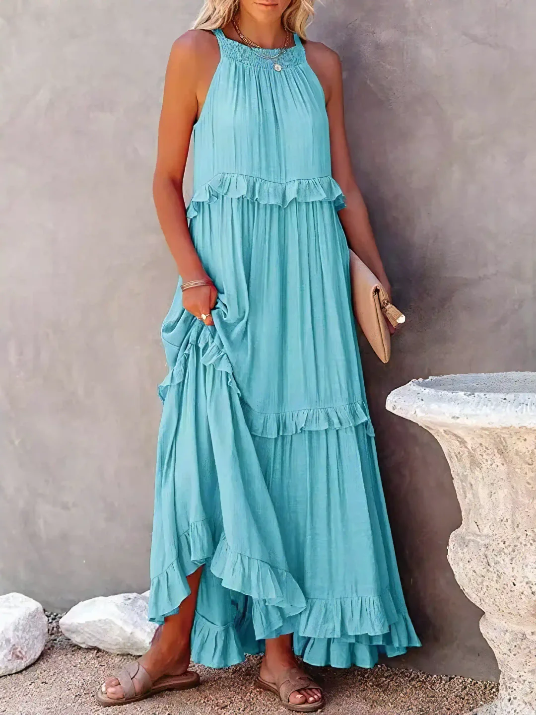 Vesa™ | Flowing Ruffled Dress