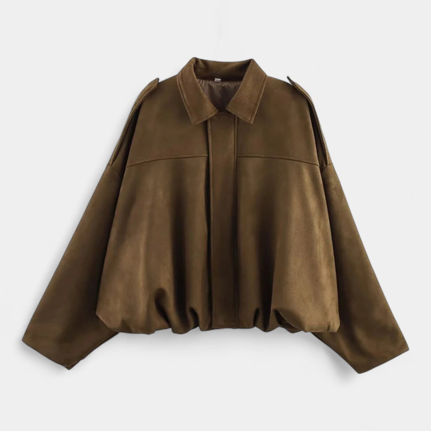 WW | Modehaus - Damenjacke im Militärstil aus Wildlederimitat