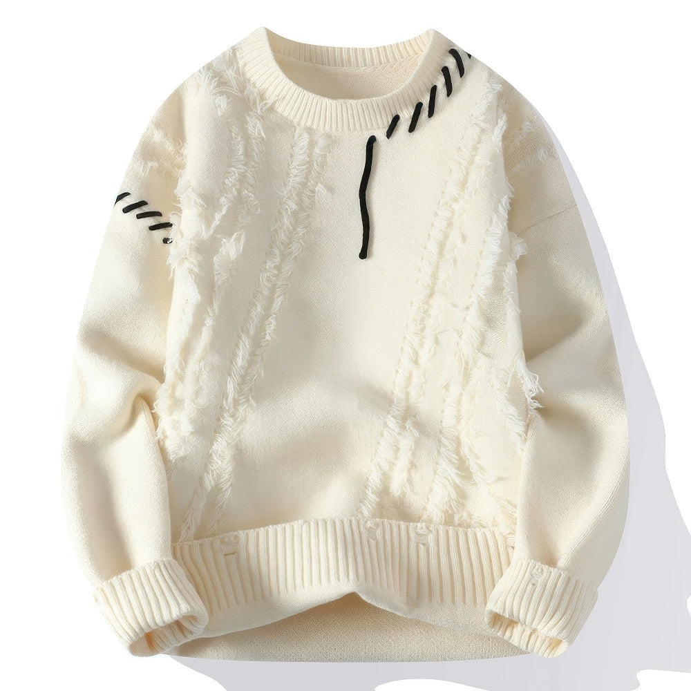 WW | Unisex-Pullover mit Rollkragen im Patchwork-Stil