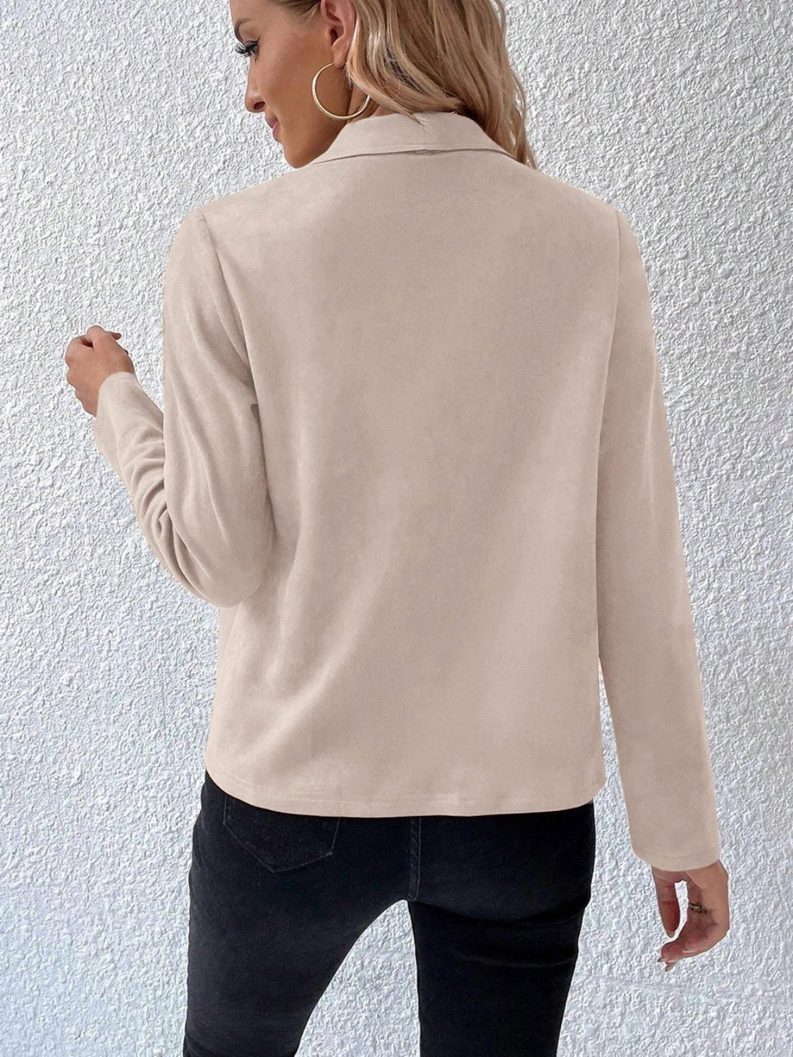 WW | Kunstlederjacke - Leicht & Schick - Offenes Vorderdesign - Vielseitige Schicht