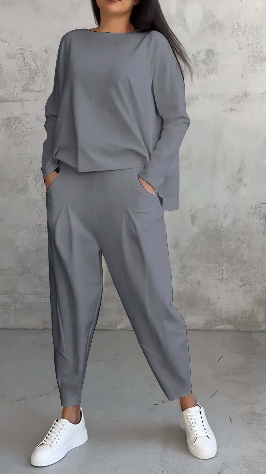 WW | Hosenanzug Mit Langen Ärmeln Für Frauen, Unregelmäßiges Design