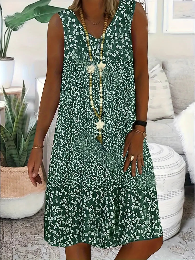 Maarika™ | Sleeveless Floral Dress
