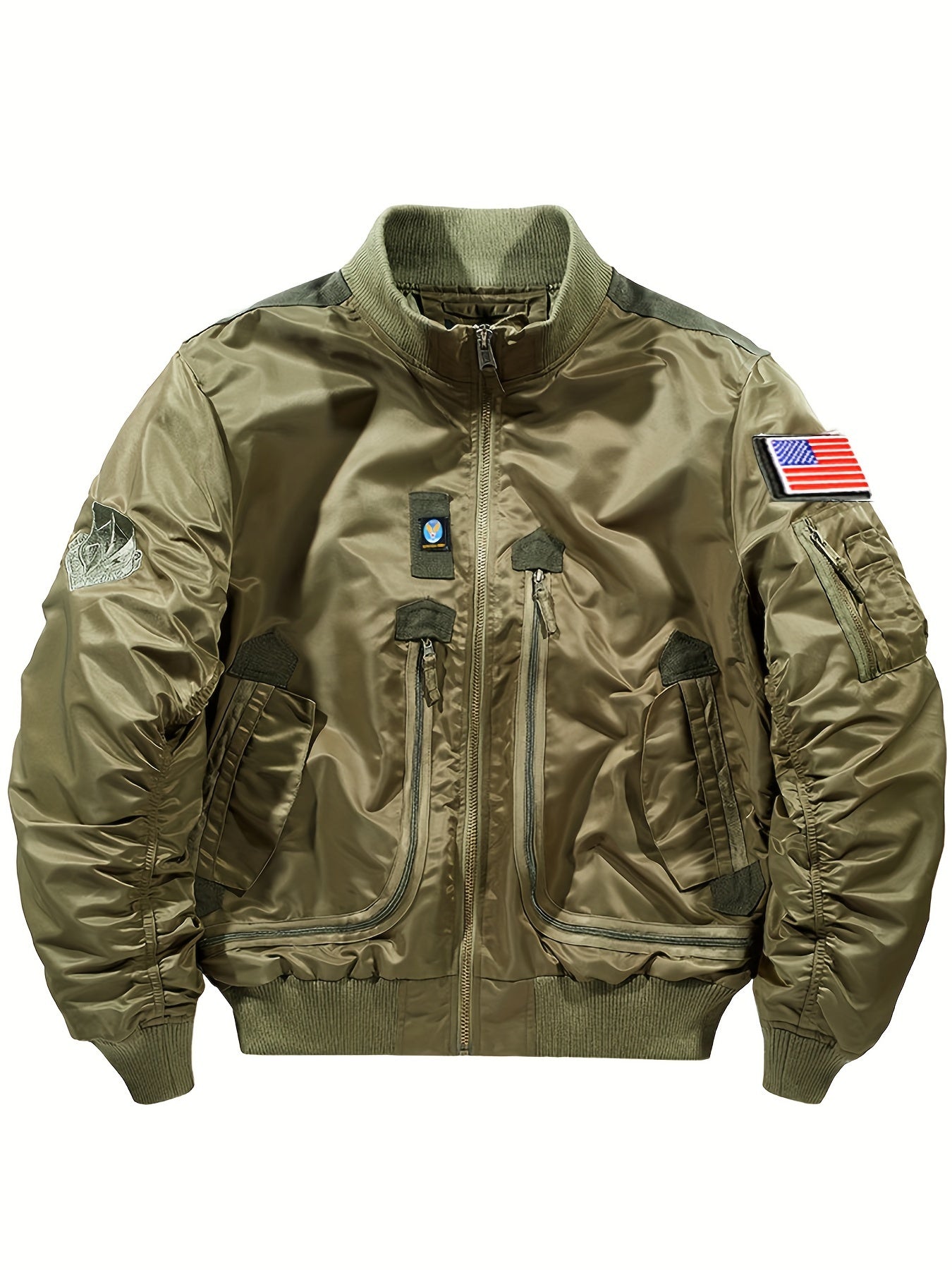 WW | Men's Stand-Up Collar Tactical Bomber Jacket - Perfect for Outdoor Activities