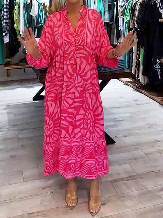 Mira | Printed V-Neck Dress