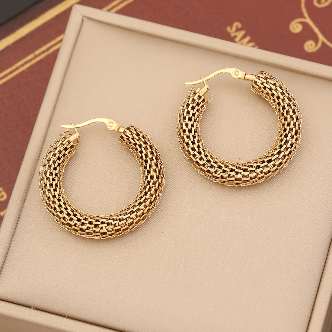 WW | Metal Exaggerated Stainless Steel Stud Earrings