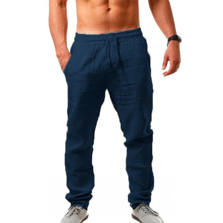 WW | Atmungsaktive Leinen Hosen Für Herren Im Lässigen Stil