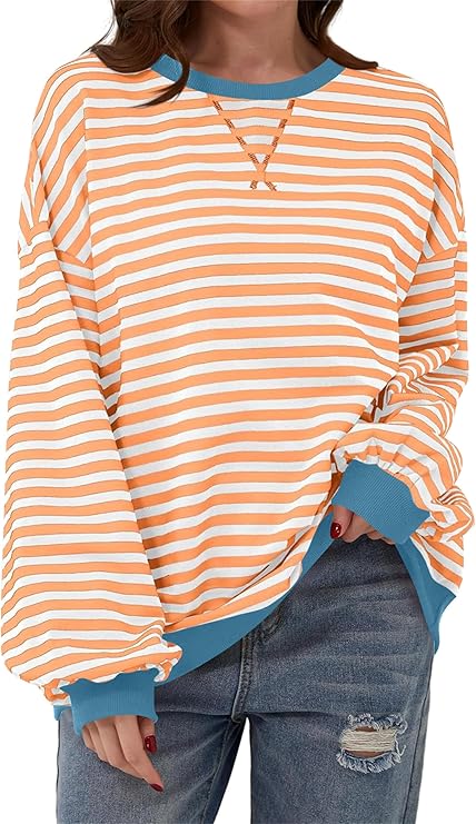 WW | Gemütlicher Oversized Gestreifter Pullover