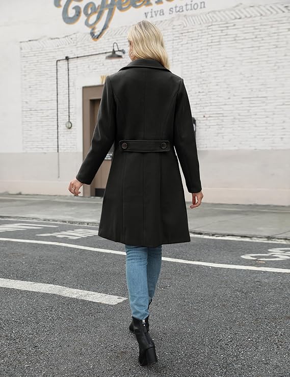 WW | A-line coat in imitation wool