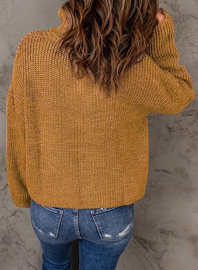 WW | Eleganter Damenpullover mit V-Ausschnitt und Polo-Kragen