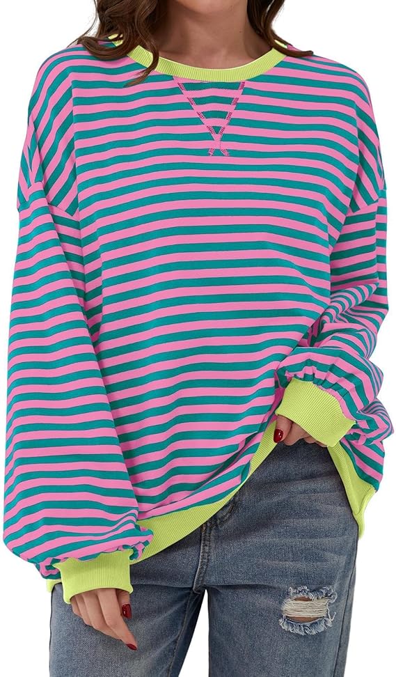 WW | Gemütlicher Oversized Gestreifter Pullover