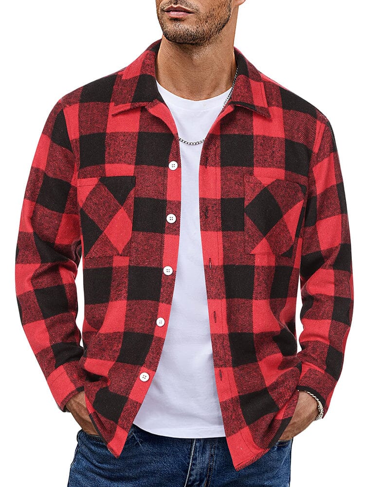 WW | Herren Karierte Freizeitjacke - Mit Knöpfen