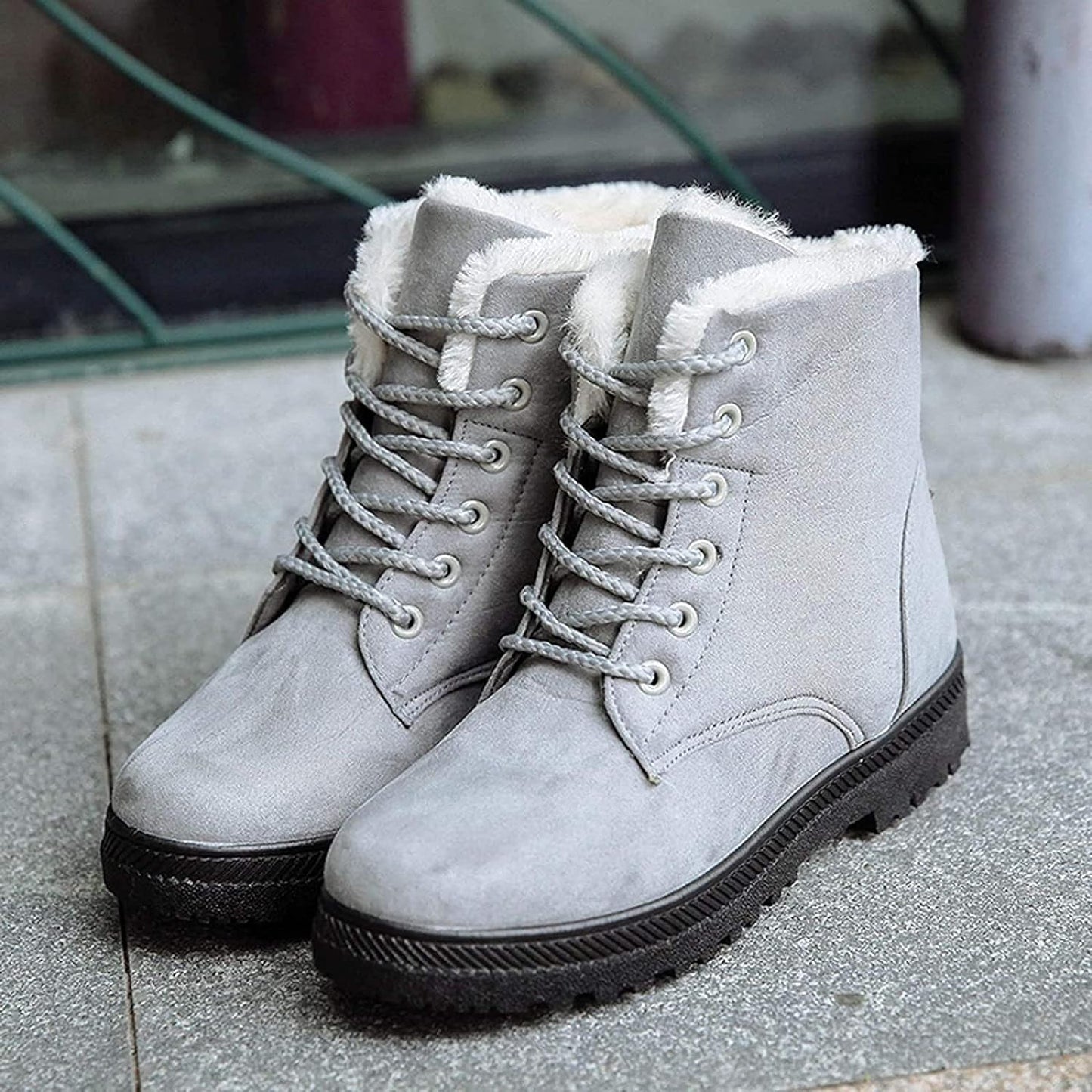 WW |  Winter Stiefeletten mit Wolle und Absatz für Damen - Ideal für den Winter