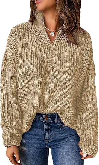 WW | Eleganter Damenpullover mit V-Ausschnitt und Polo-Kragen