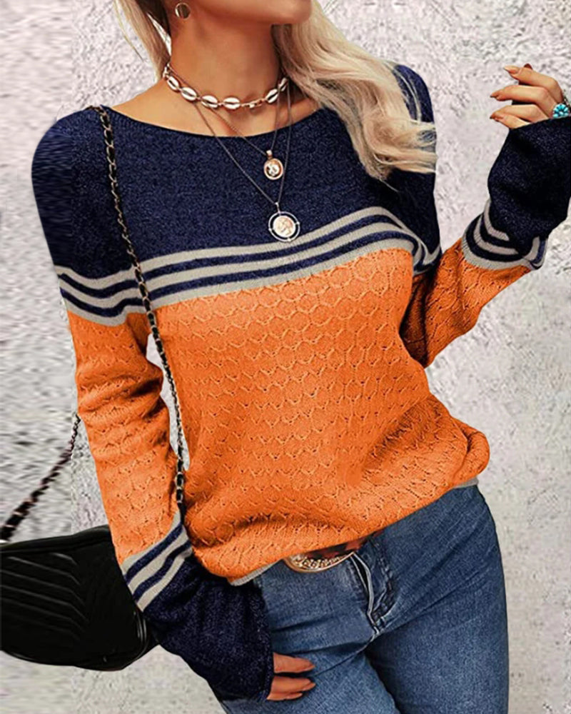 WW | Elegant Orange Sweater Modern Style for Winter