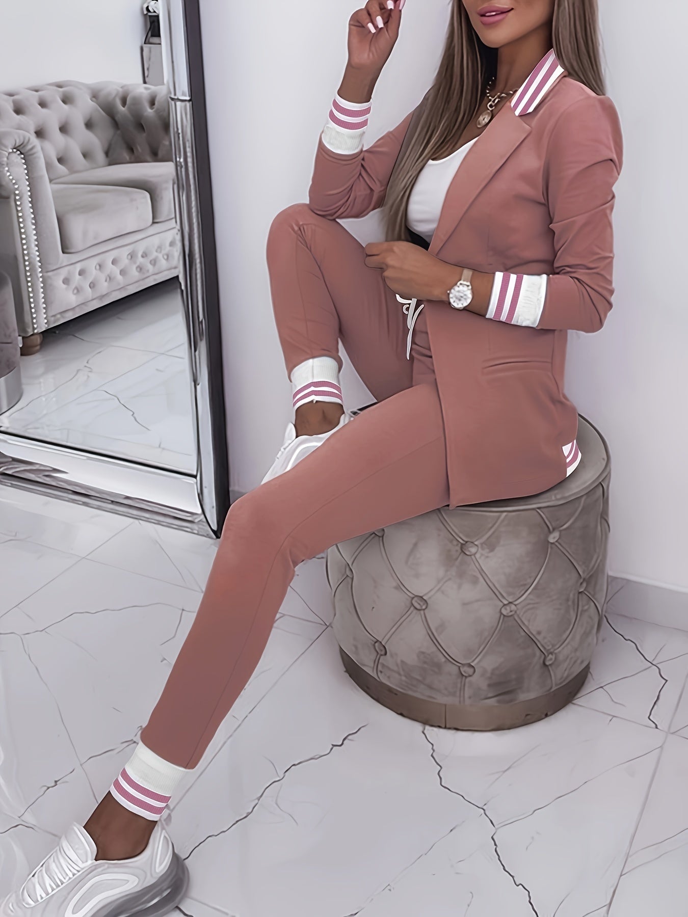 WW | Slim Trousers and Blazer Outfit Set for Women - Perfect for Casual Days