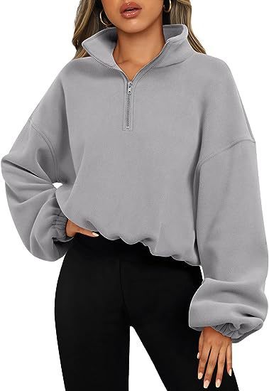 WW | Women's Half-Zip Sweatshirt with Stand-Up Collar