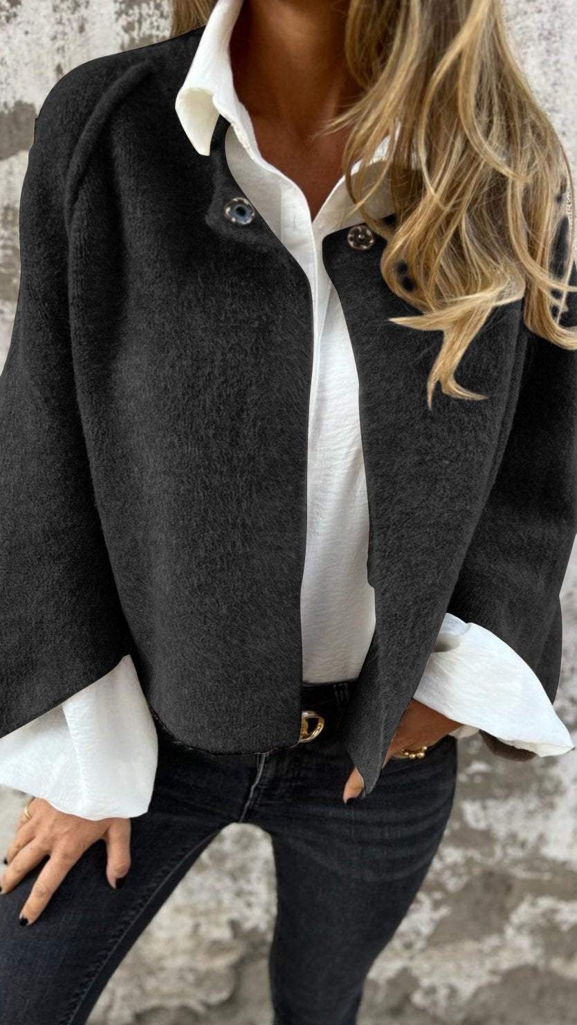 WW | Women's Long Sleeve Round Neck Wool Cardigan