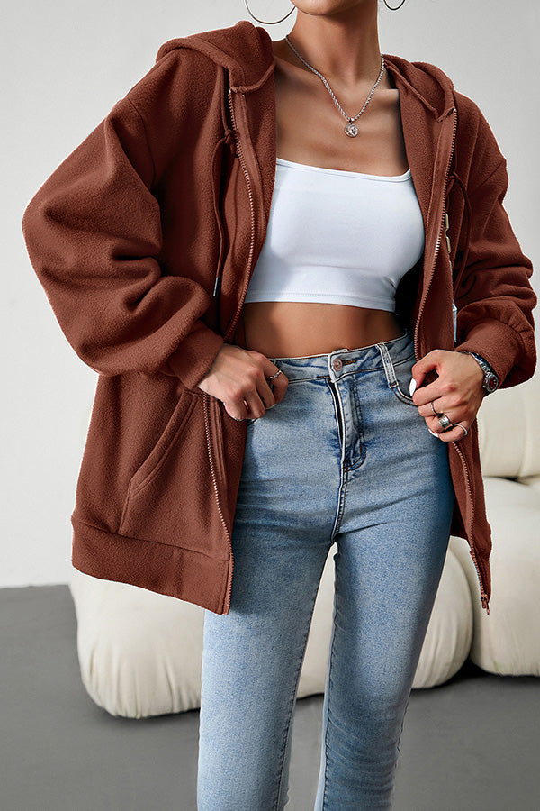 WW | Lässiger Pullover cardigan mit Kapuze
