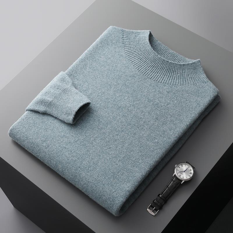 WW | Luxuriöser Herrenpullover mit halbem Kragen