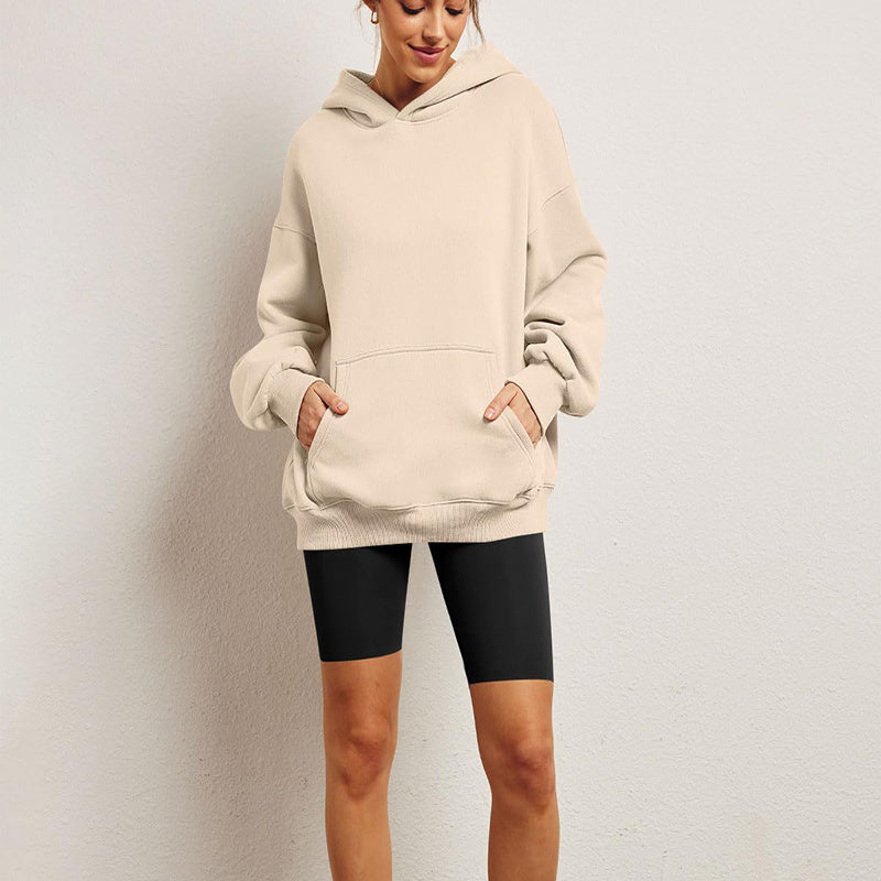 WW | Oversized Fleece Pullover with Pocket for Women