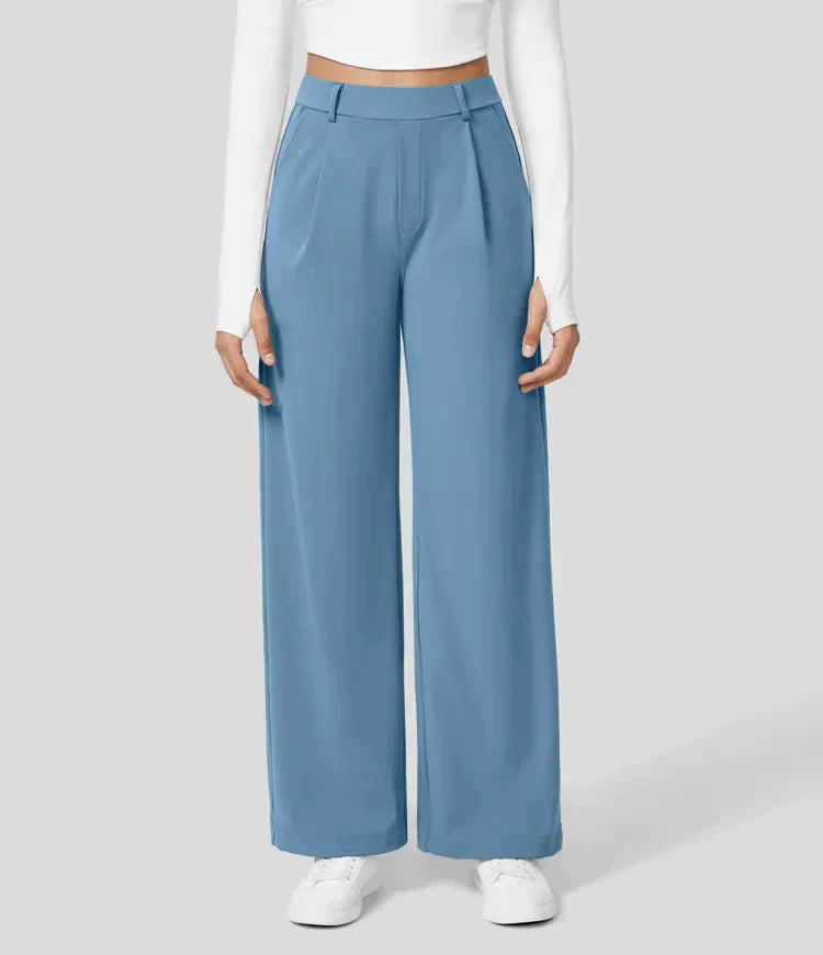 WW | Damenhose mit weitem Bein - High Waist, Business & Casual geeignet