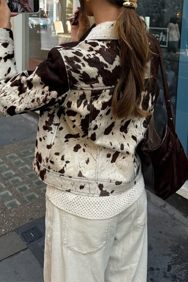 WW | Revers Bequem Lässig Bedruckte Hemdjacke