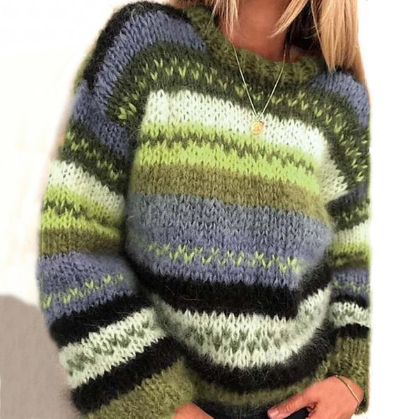 WW | Colorful Jacquard Sweater With Unique Pattern