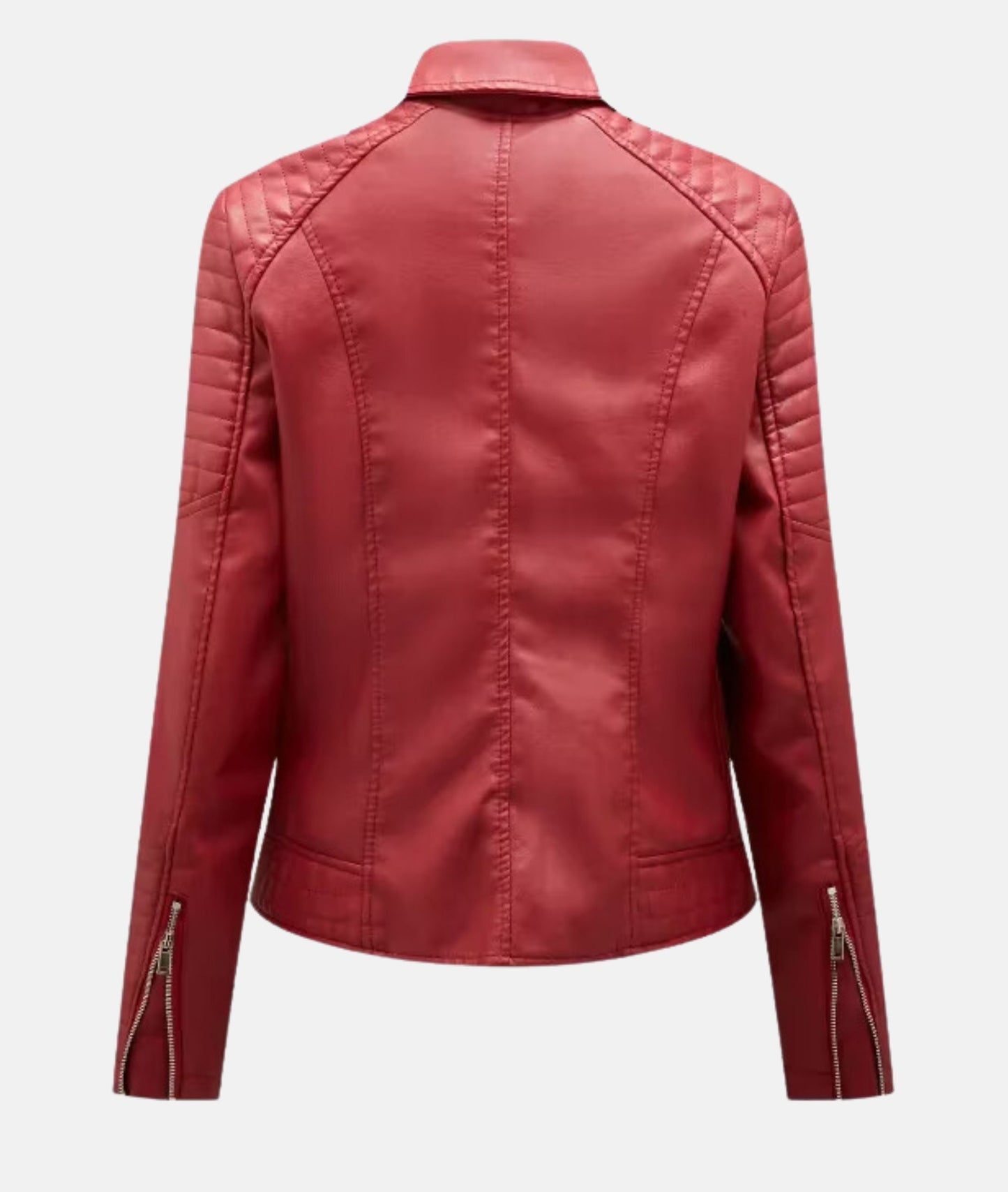 WW | Stylish women's biker jacket made of imitation leather