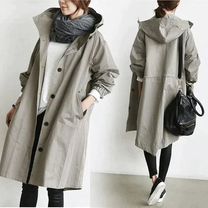 WW | Übergroße Kapuzen-Windbreaker-Regenjacke