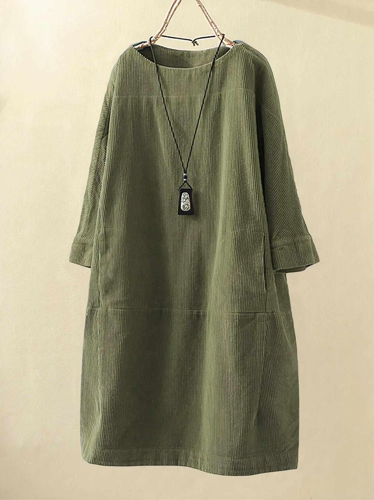 Emma - Long women's dress with side pockets