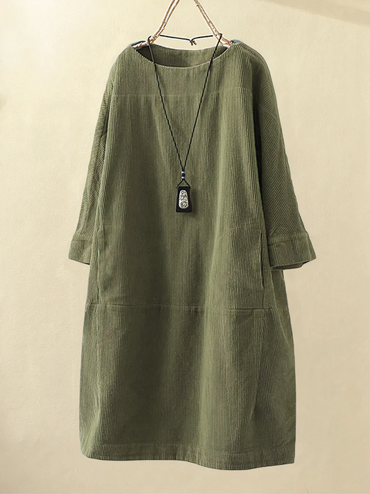 Emma - Long women's dress with side pockets