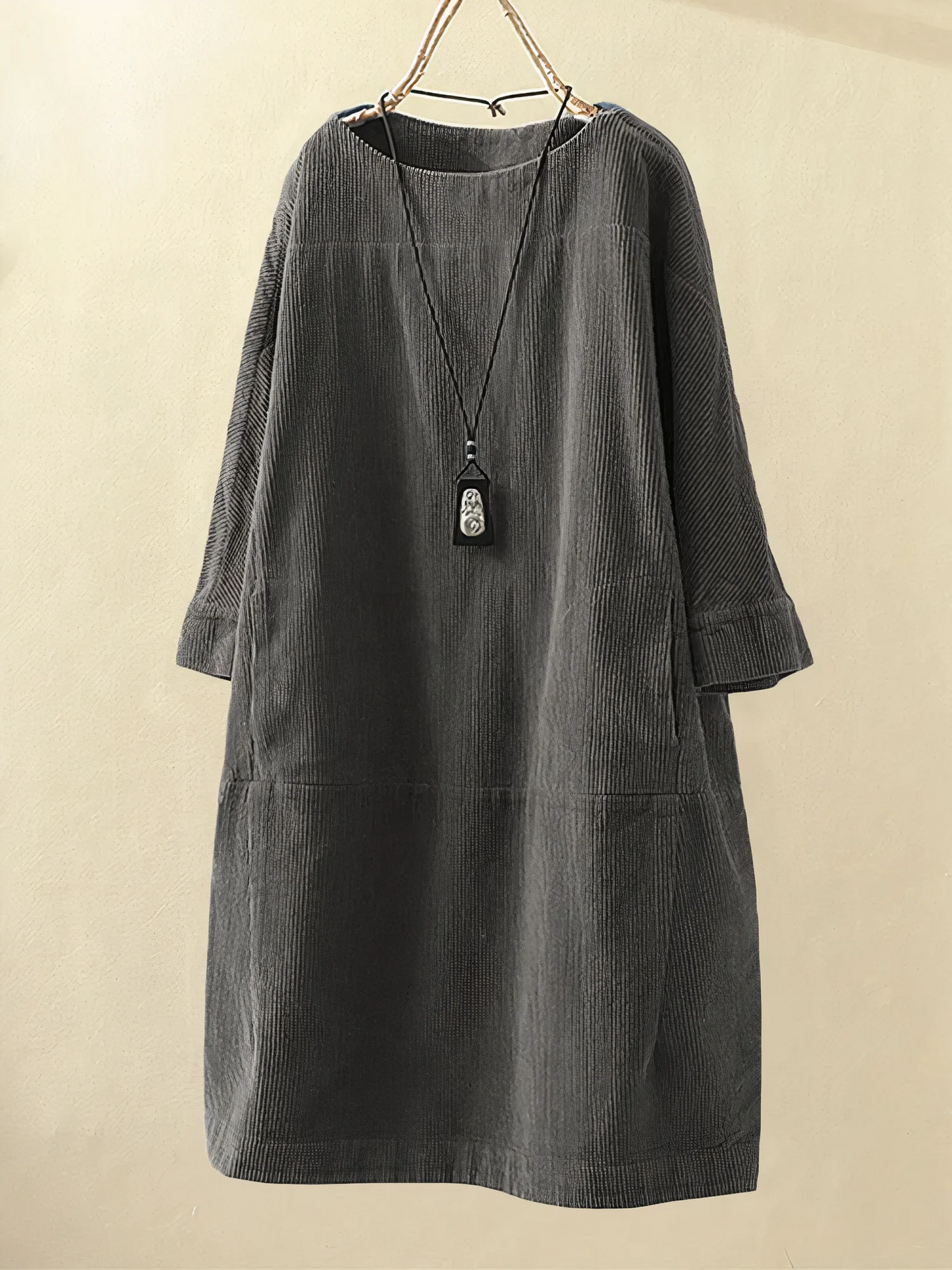 Emma - Long women's dress with side pockets