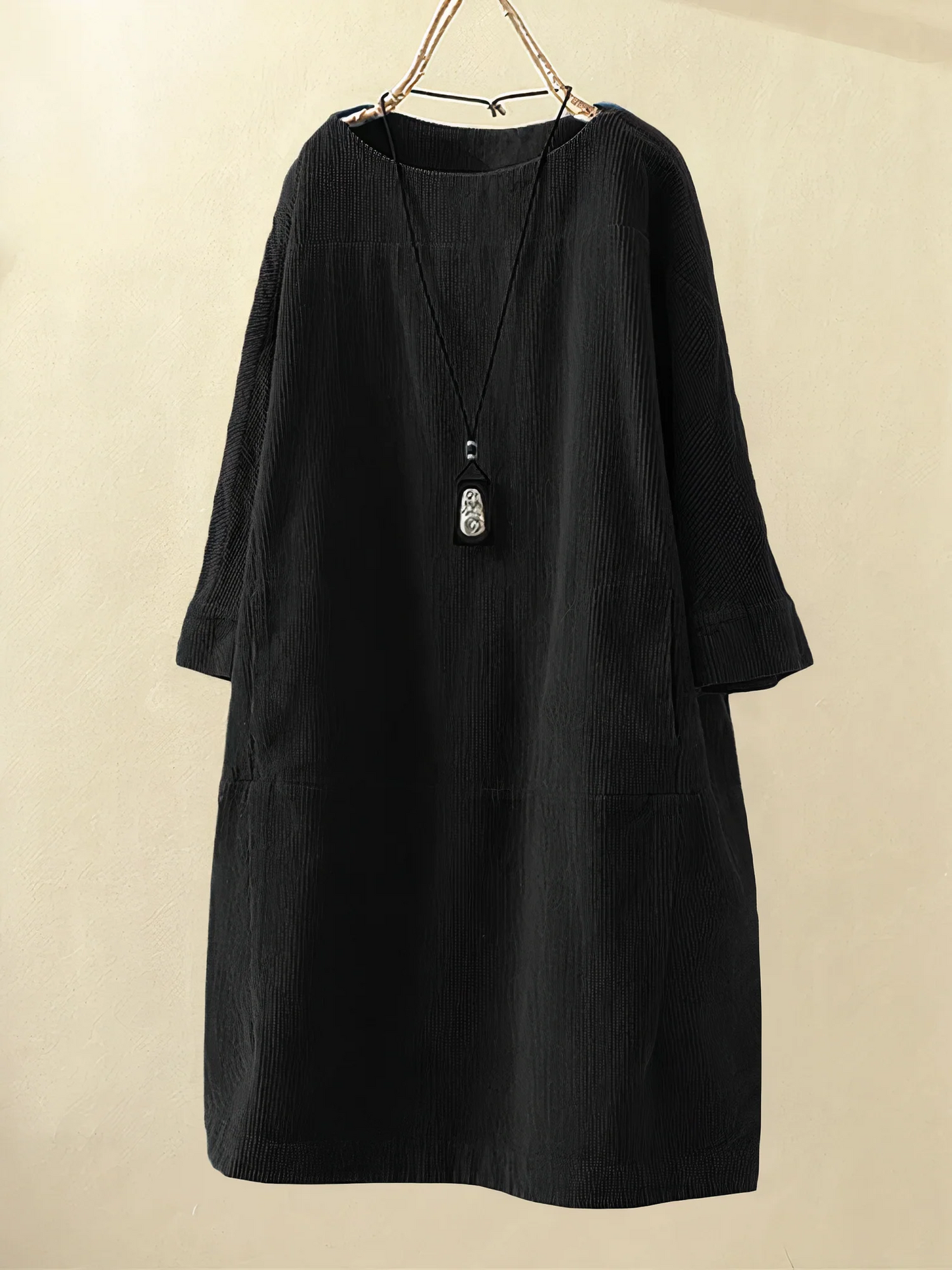 Emma - Long women's dress with side pockets