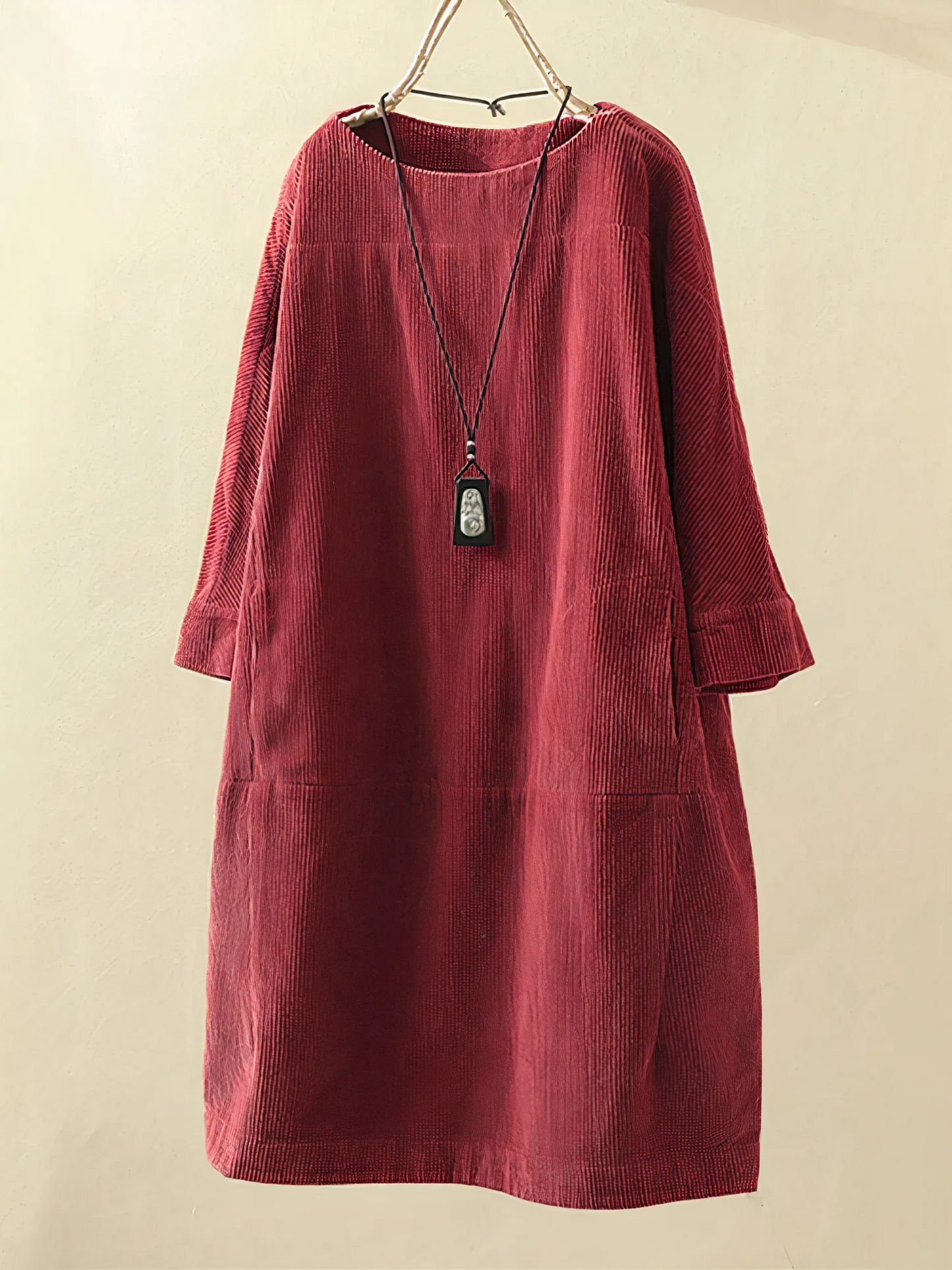 Emma - Long women's dress with side pockets
