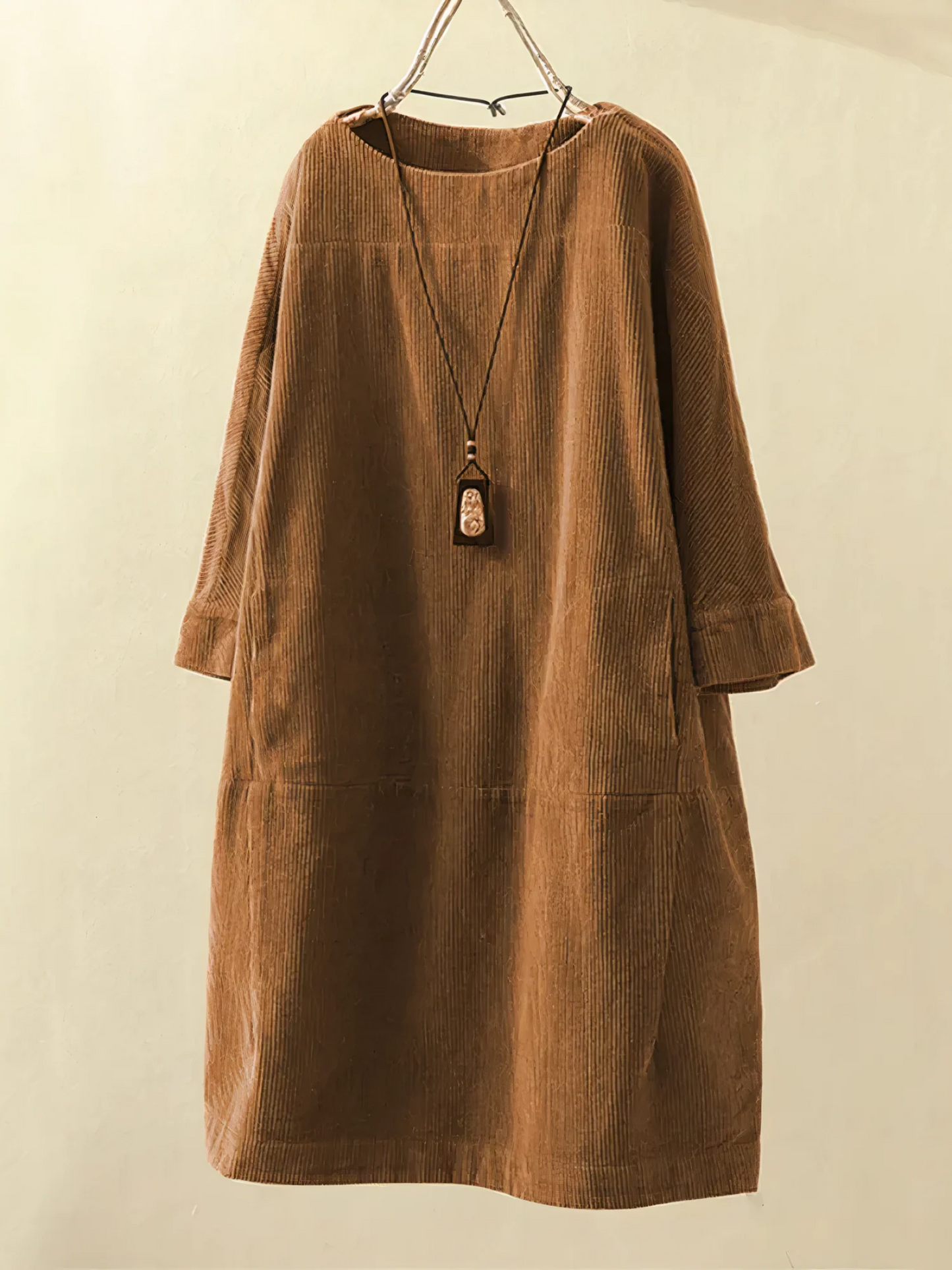 Emma - Long women's dress with side pockets