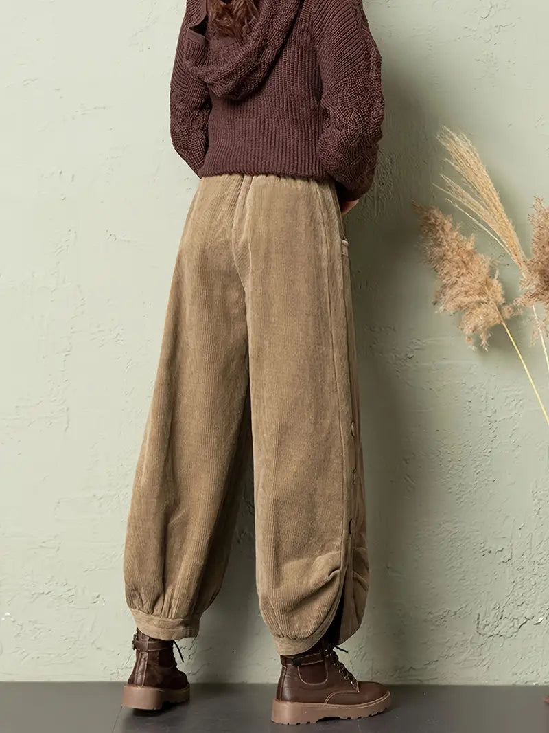 WW | Plissierte Corduroyhose